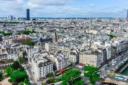 Panoramic cityscape of Paris, France