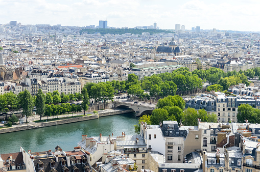 Panoramic cityscape of Paris, France