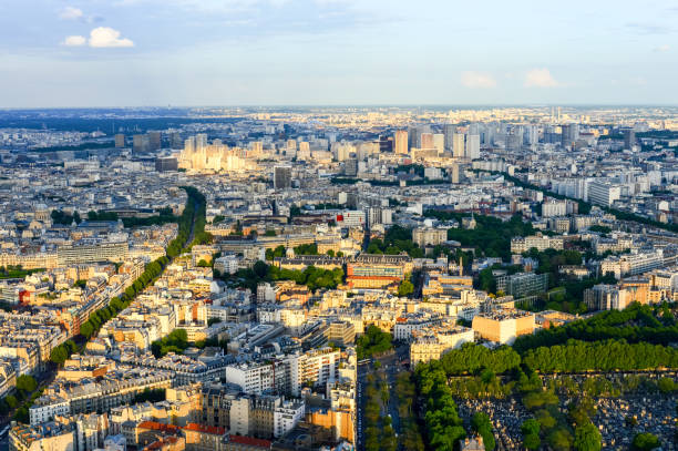 istock Panoramic cityscape of Paris 694311214