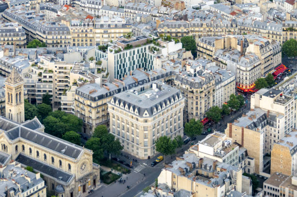 istock Aerial cityscape of Paris 694316398