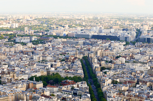 Panoramic cityscape of Paris