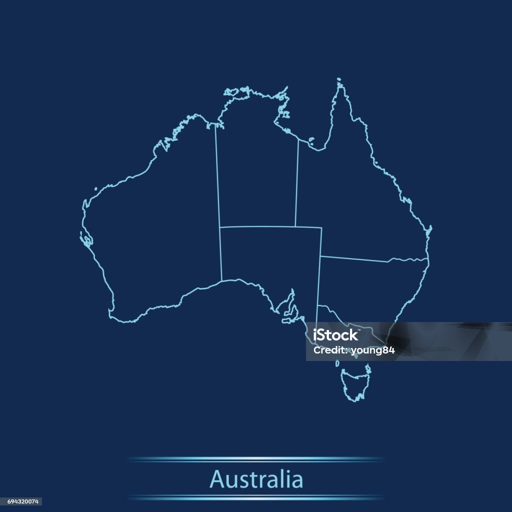 Abstract Colored Australia Map Australia Map Stock Illustration - Download Image Now - Abstract ...