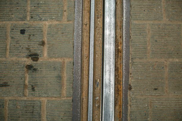 istock Rail and tram tracks, close up background 694350350