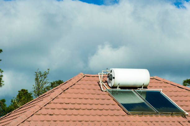 istock The solar water heater at the rooftop 694350360