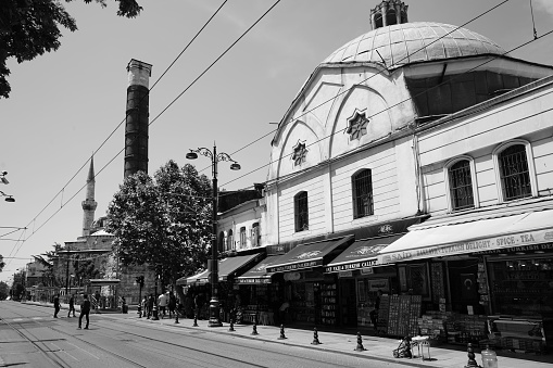 Istanbul,Turkey-June 04,2017:Famous Çemberlitaş Turkish bath  exterior building in Fatih District.