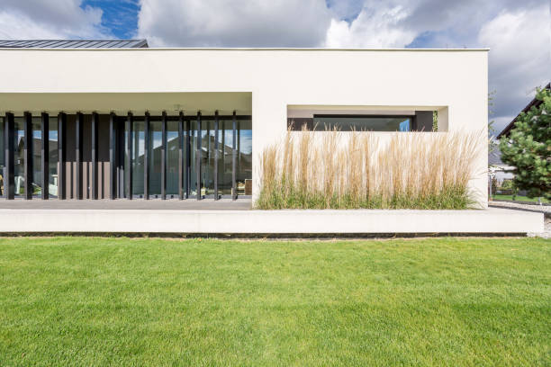 istock Luxurious estate with lawn 694360992