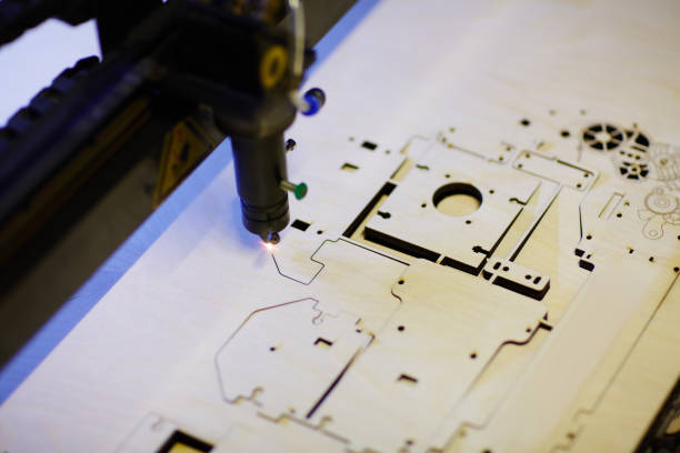 laser cutting - cnc laser cutting imagens e fotografias de stock