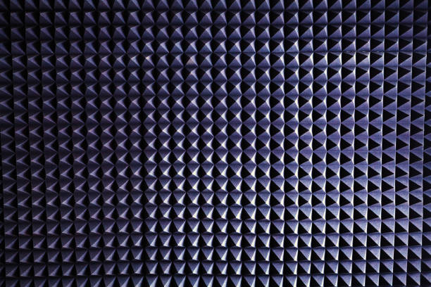 Surface with numerous repeating cones, isometric background, modern computer generated 3d rendering backdrop