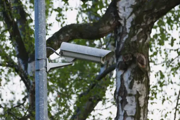 Photo of CCTV camera in a park