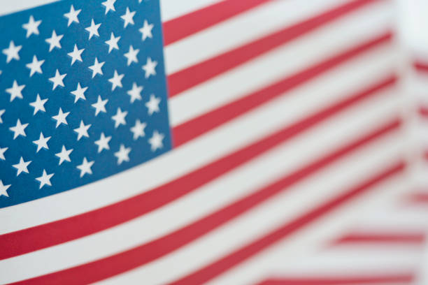 istock American flag, close-up 694382810