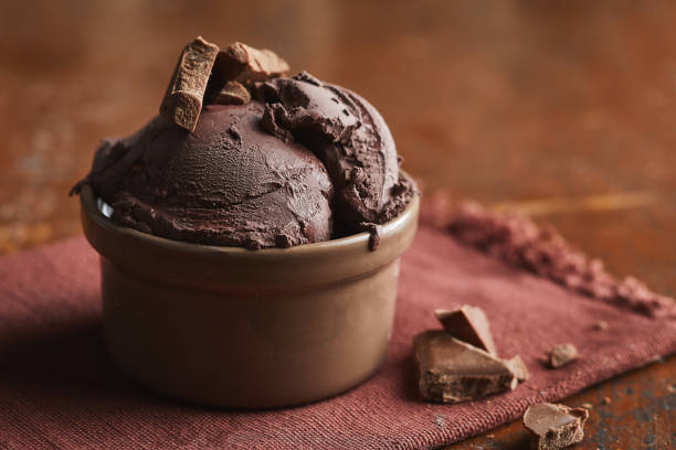 istock Delicious chocolate homemade ice cream 694389258