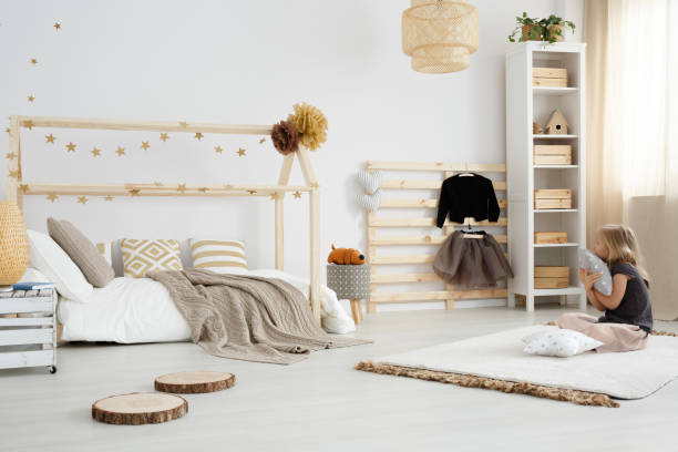 istock Child room with eco-friendly textiles 694389314