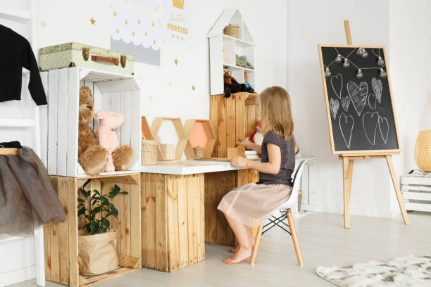 istock Ethereal clean girl's room 694389370