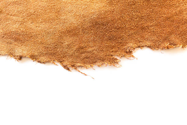 istock Old brown cloth Isolated on white background 694393238