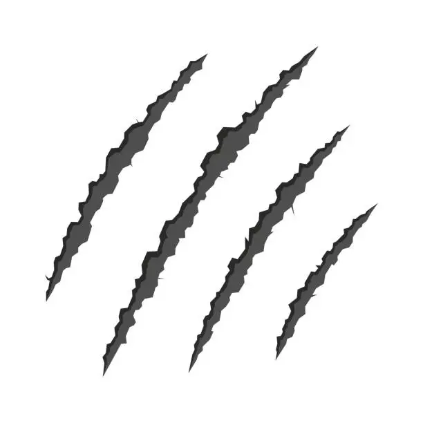 Vector illustration of Claws Scratching Animal