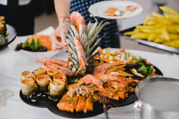 istock catering food for wedding 694399692