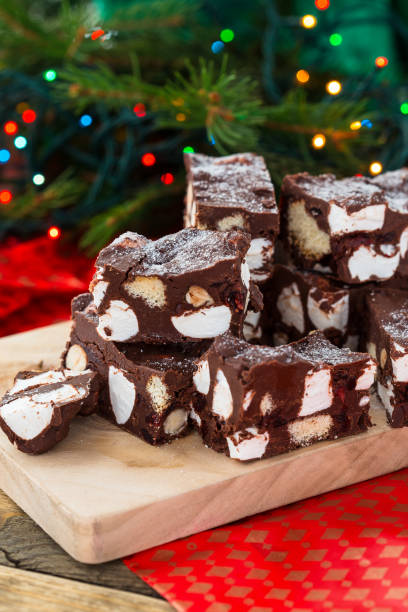 istock Rocky road crunch bars, christmas dessert 694405286