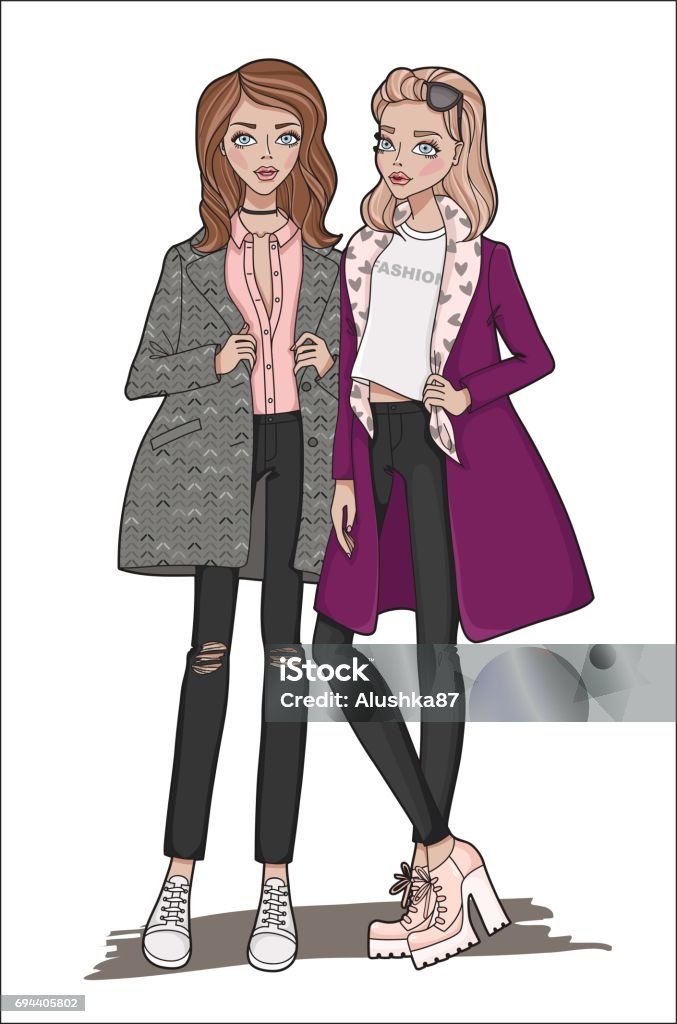 Ilustración de Chicas De Moda De Dibujos Animados Lindo Mejores Amigos y más Vectores Libres de Derechos de Dibujo - iStock Ilustración de Chicas De Moda De Dibujos Animados Lindo Mejores Amigos y más Vectores Libres de Derechos de Dibujo - iStock