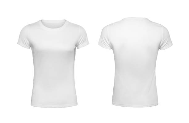 Women's shirt design templates isolated on white stock photo