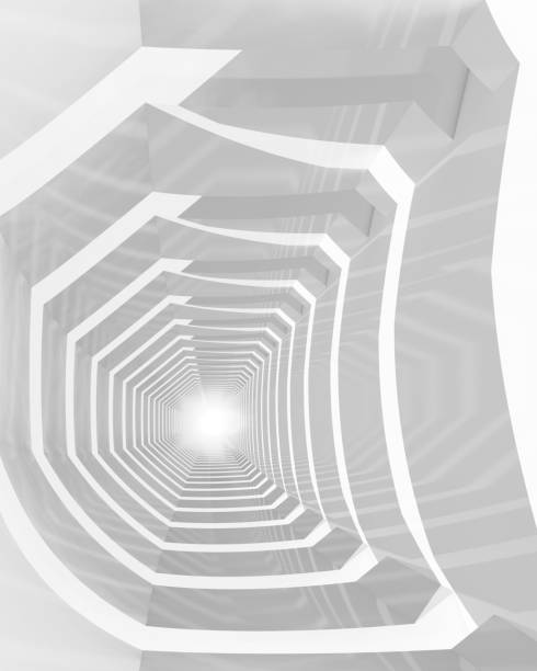 istock Abstract hypnotic cg background, 3d tunnel 694421716