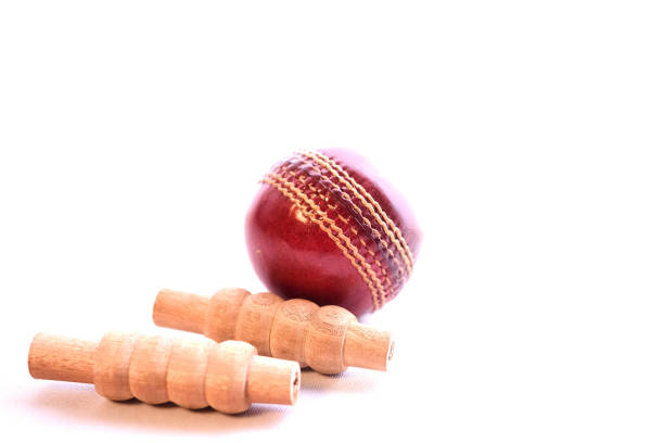 istock Cricket ball and bails Bail 694422670