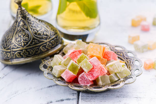 istock Traditional eastern dessert rahat lokum 694422730