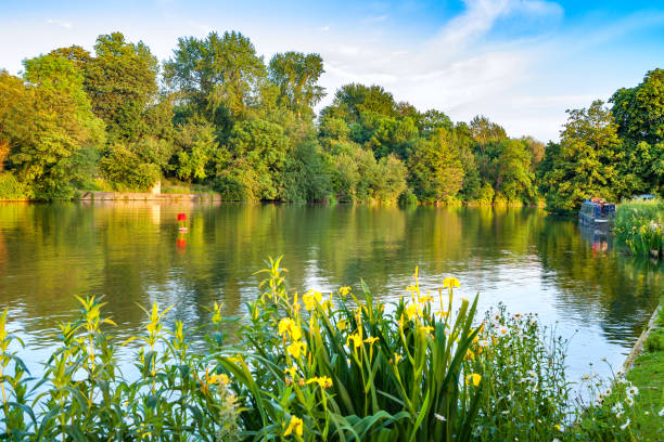 río támesis. oxford, england - oxfordshire fotografías e imágenes de stock