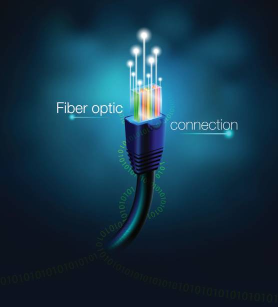 fiber optic connection fiber optic connection fibre channel stock illustrations