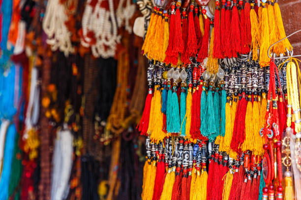 istock Colorful nepalese keyrings 694429266