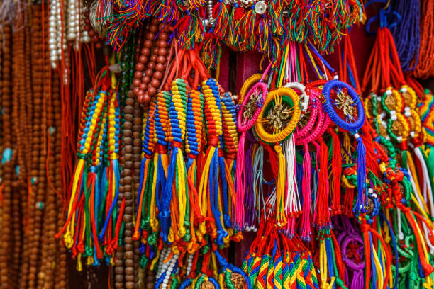 istock Colorful nepalese keyrings 694432328