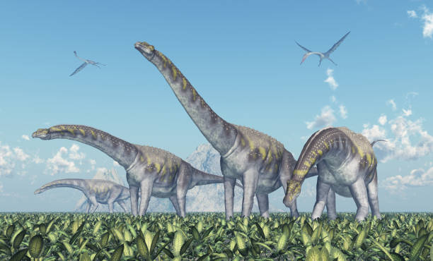 istock Argentinosaurus and Quetzalcoatlus 694443130