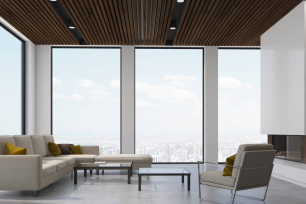 istock Fireplace living room 694444160