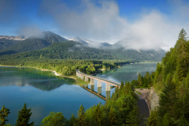 istock Lake sylvester - Sylvensteinspeicher in Springtime 694444382