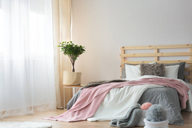 istock Simple decor of bedroom 694447744