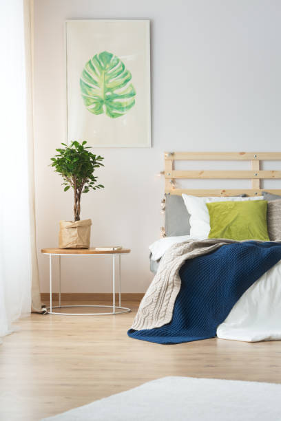istock Bedroom with wooden floor 694447750