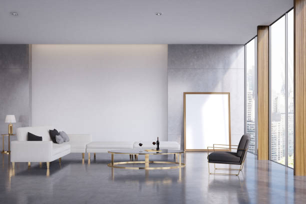istock Vertical poster living room 694447894