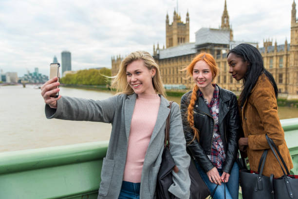 istock Young female friends taking selfie 694451270