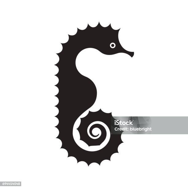 Seahorse Silhouette Stock Illustration - Download Image Now - Sea Dragon, Animal Wildlife, Aquarium