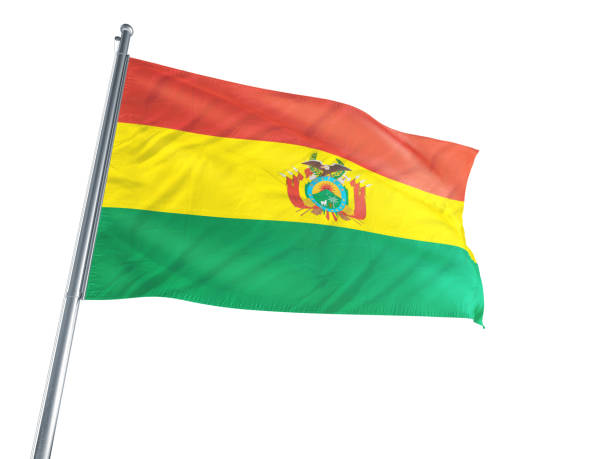 istock Bolivia Flag waving on a white background 694458042