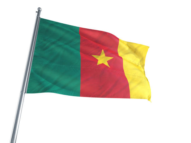 istock Cameroon Flag waving on a white background 694458068