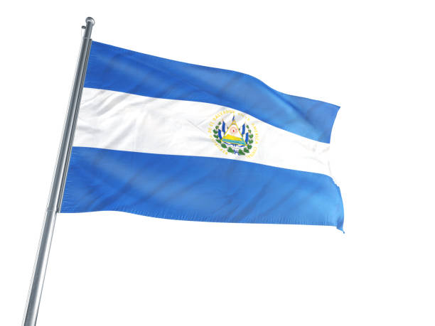 istock El Salvador Flag waving on a white background 694458174