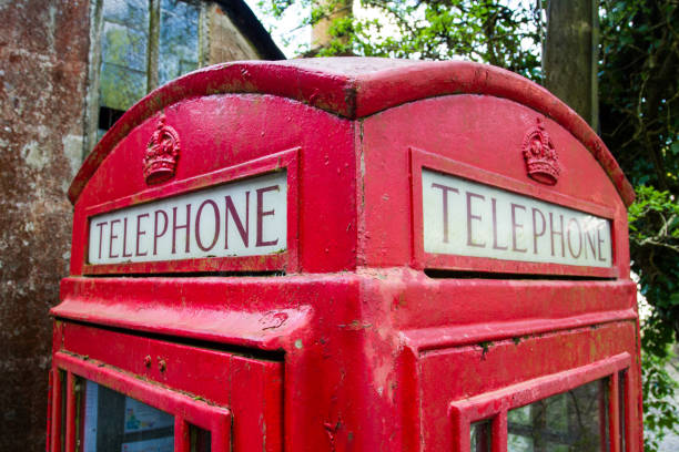 istock Red Telephone Booth Sign 694461806