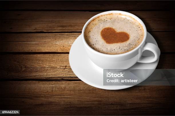 Coffee Stock Photo - Download Image Now - Coffee - Drink, Heart Shape, Cafe