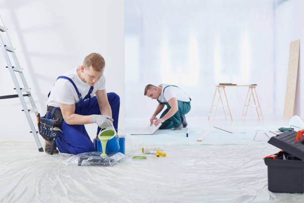 istock Two painters painting the wall 694476436