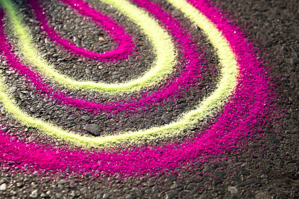 istock photo Heart the colored sand 694481320