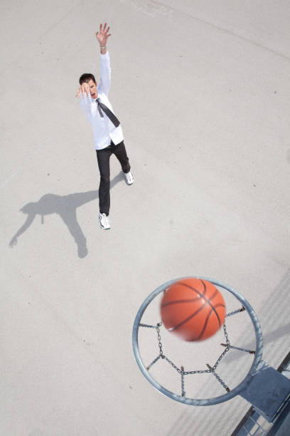 istock basketball hoop ball man 694482340