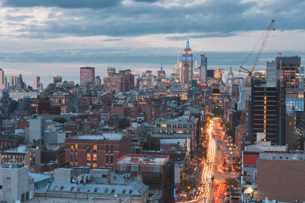 istock NYC Lower Manhattan City Skyline View with Empire Building 694502872