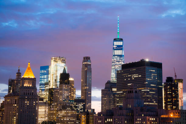 istock NYC Lower Manhattan City Skyline View with Freedom Tower Building 694507702