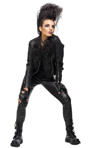 istock Young woman rock star 694511958