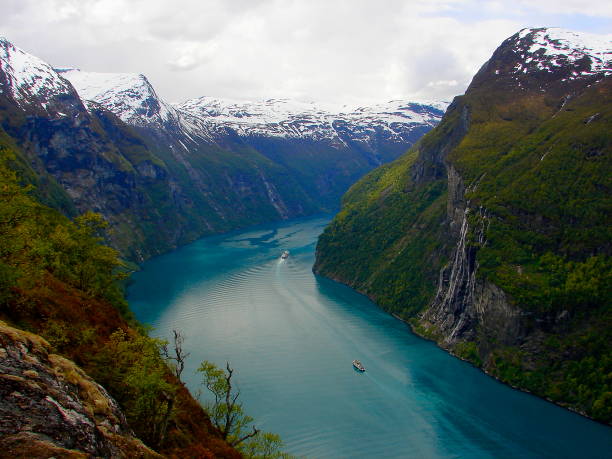 istock Seven Sisters Waterfall from Norway impressive GeirangerFjord from above, Norwegian dramatic landscape, Scandinavia – Nordic Countries 694515694